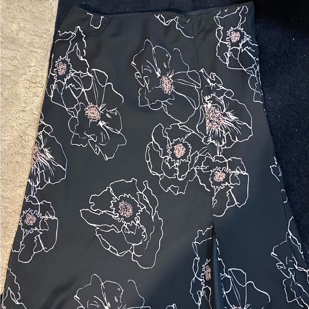 Black   Skirt with floral design